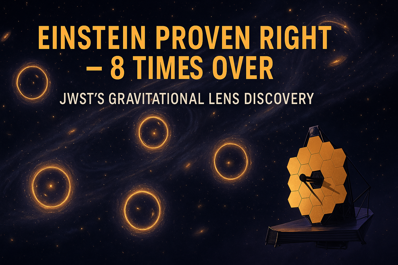 The James Webb Telescope Proves Einstein Right — Eight Times Over