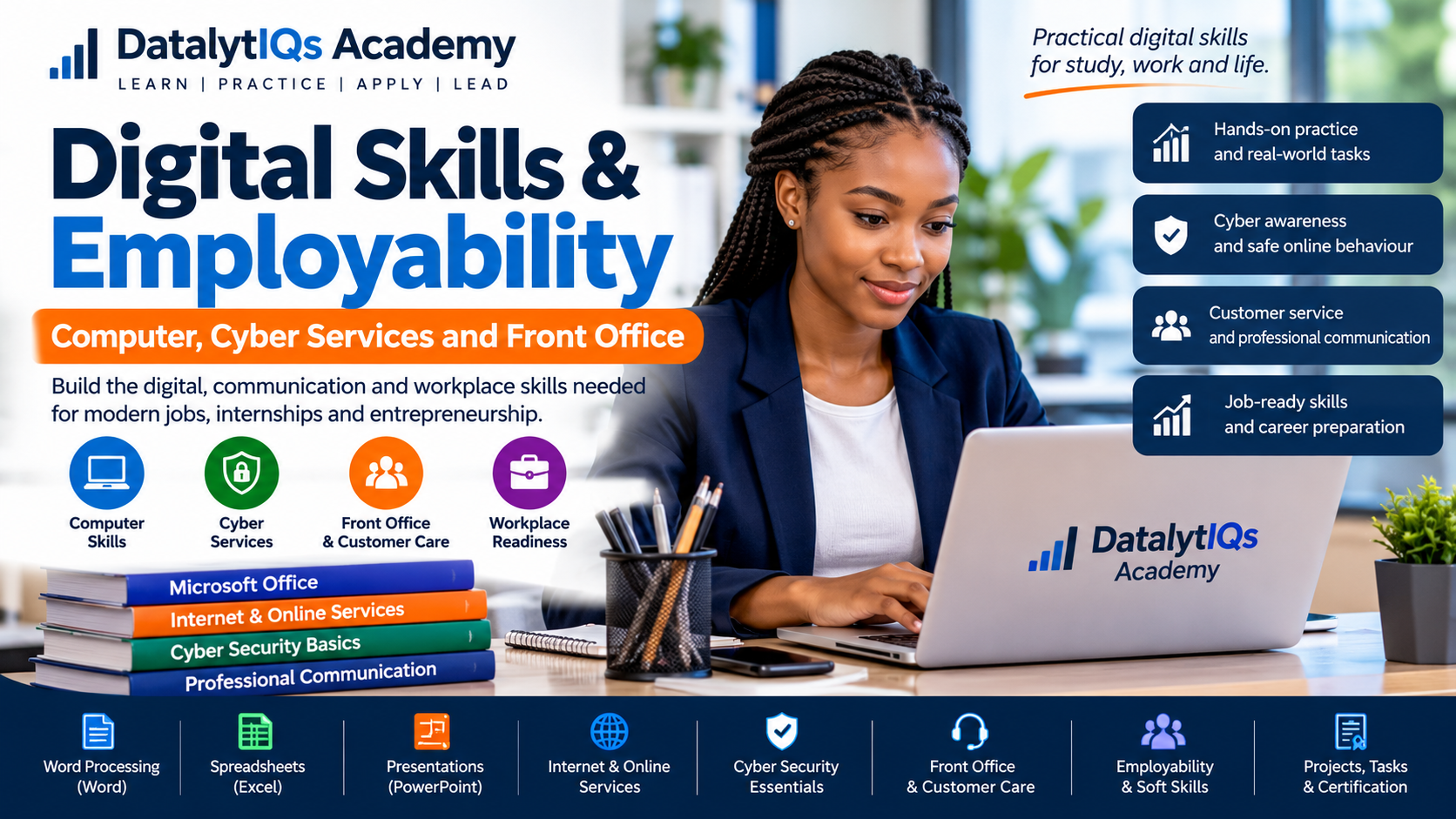 Digital Skills & Employability — Computer, Cyber Services and Front Office